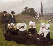 pascal dagnan-bouveret, Breton Women at a Pardon